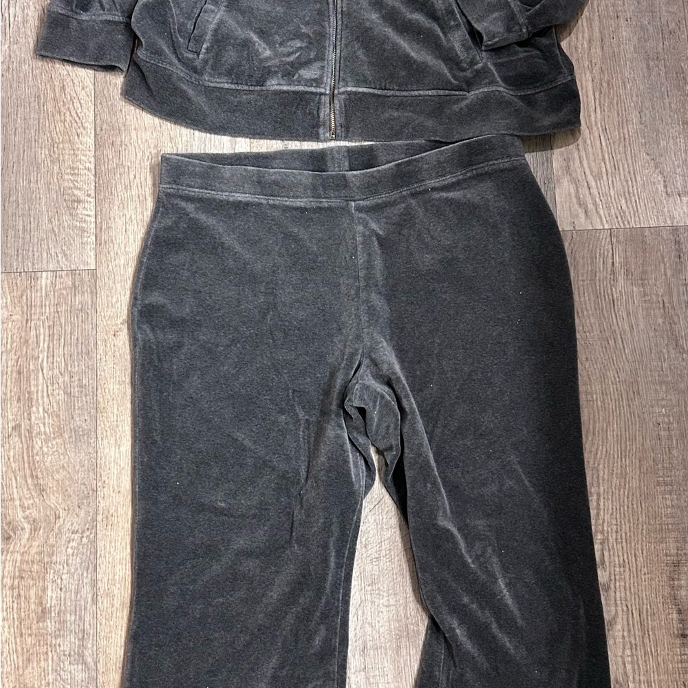 Black Velour Tracksuit
